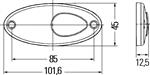 Hella Markering LED met Reflector Ovaal Opbouw Rood