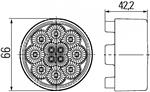 Hella Breedtelicht 12 LEDs Rond Inbouw Wit