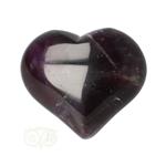 Amethist bol (puffy)  hart - Nr 16 - 4 cm - 35 gram