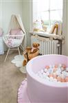 Ballenbad  Soft Velvet LIGHT PINK  40x90cm incl ballen met 200 ballen: 2. white, 3. pearl, 23. Roseg