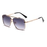 Gradient Sunglasses for Men - Metal Large Frame Luxury Sun Glasses UV400