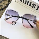 Rimless Square Sunglasses for Women - Vintage Glasses Shades Eyewear