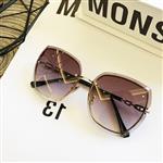 Rimless Square Sunglasses for Women - Vintage Glasses Shades Eyewear