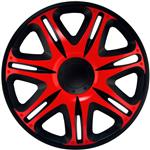 4-Delige J-Tec Wieldoppenset Nascar 13-inch zwart/rood