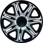 4-Delige J-Tec Wieldoppenset Nascar 13-inch zilver/zwart