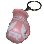 Punch Round Bokshandschoen Sleutelhanger Roze Wit