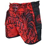 PunchR™ Sak Yant Tiger Muay Thai Short Rood Zwart