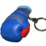 Punch Round Bokshandschoen Sleutelhanger Blauw Rood Zilver