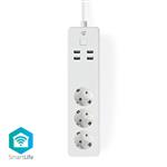 Wi-Fi Smart Stekkerdoos | 3x Schuko Type F | 4x USB | 16 A Wi-Fi Smart Stekkerdoos | 3x Schuko Type 