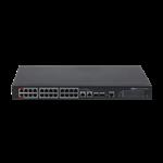 Dahua PoE switch 360W - Managed - 24 poorten + 2 uplink - tot 100Mbps - PFS4226-24ET-360