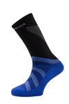 LONDRES-HARDLOOPSOKKEN-MEDIUM COMPRESSIE-KUIT SUPPORT-ANTIBACTERIËEL-ZWARRT/BLAUW L (42-44)