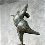 sculptuur, NO RESERVE PRICE - Voluptuous Dancing Lady Statue - Patinated - Bronze - 26 cm - Brons