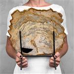 GEEN RESERVEPRIJS - Prachtig stuk versteend hout op standaard - Gefossiliseerd hout - Petrified Wood