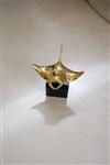 sculptuur, NO RESERVE PRICE - Sculpture Manta Ray on a Base - 11.5 cm - Brons