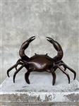 sculptuur, NO RESERVE PRICE - Sooka Interior - Bronze Crab Sculpture - 14 cm - Brons