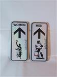 BANKSY - Cartello WC toilette 15x35 cm - catarifrangente - Verkeersbord - metaal