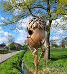 Beeldje - BIrdhouse - IJzer (gegoten/gesmeed)