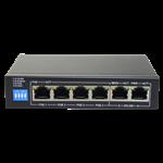 Safire PoE switch 60W - Unmanaged - 4 poorten + 2 uplink - tot 1000Mbps - SF-SW0604POE-G-60