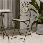 vidaXL Bistrostoelen 2 st inklapbaar keramiek terracottakleurig en wit