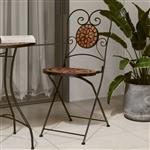 vidaXL Bistrostoelen 2 st inklapbaar keramiek terracottakleurig