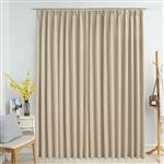 vidaXL Gordijn verduisterend met haken 290x245 cm beige