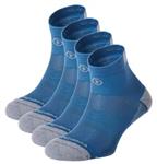 DUBBELPAK-BOSTON-ENKEL HOOG- HARDLOOPSOKKEN-ANTIBACTERIEEL-BLAUW L (42-44)