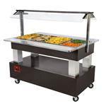 Warm buffet, bain-marie, 4x gn 1/1-150 (weng&#233; hout) | Diamond | BBM/4N-B1