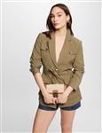 Loose Jacket With Belt 242-Vady  Khaki Green