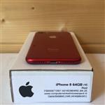 Apple iPhone 8 64GB + nieuwe accu (100%) rood simlockvrij + garantie