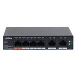 Dahua PoE switch 60W - Cloud Managed - 4 poorten + 2 uplink - tot 100Mbps - CS4006-4ET-60