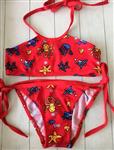 Bikini met Zeediertjes Print in Mooie Rode Kleur