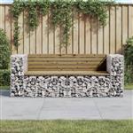 vidaXL Tuinbank schanskorfontwerp 184x71x65,5 cm geïmpregneerd hout