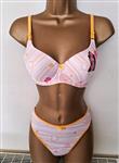 BH met String in Pasteloranje en Roze - B Cups