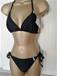 Mooie Zwarte Bikini met Koordjes - Small en Medium