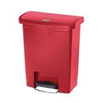 Rubbermaid Slim Jim Front Step - Pedaalemmer - 30ltr - Rood - GL020