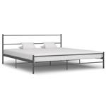 vidaXL Bedframe metaal grijs 180x200 cm