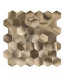 Mozaïek Isodeco Steenstrip Hexagon Zelfklevend 29.0x28.0 cm Geborsteld Brons (Prijs Per Stuk)