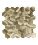 Mozaïek Isodeco Steenstrip Hexagon Zelfklevend 29.0x28.0 cm Geborsteld Goud (Prijs Per Stuk)