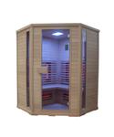 Infraroodsauna Elite Wellness Premiumline Corner 150x150x200 cm Hemlock Hout