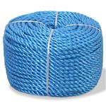 vidaXL Touw gedraaid 10 mm 100 m polypropyleen blauw