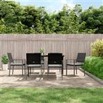 vidaXL Tuinstoelen 6 st met kussens 54x62,5x89 cm poly rattan zwart