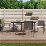 vidaXL Tuinstoelen 4 st met kussens 56x59x84 cm poly rattan bruin