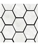 Mozaiek Pamesa Lux Noor White 32,5x22,5 cm Hexagon Gepolijst Wit (Prijs Per Stuk)