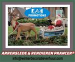 kerstman met slee verhuur rendier props brugge