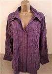 Prachtige Aubergine / Violet Blouse met Frons XXL