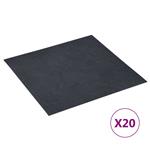 vidaXL Vloerplanken 20 st zelfklevend 1,86 m² PVC zwart marmerpatroon