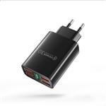 USB adapter met 5 poorten - 48W - QC - zwart