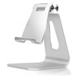 Verstelbare aluminium smartphone standaard zilverkleurig