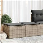 vidaXL 2-delige Loungeset met kussens poly rattan acacia grijs