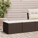 vidaXL 2-delige Loungeset met kussens poly rattan acacia bruin